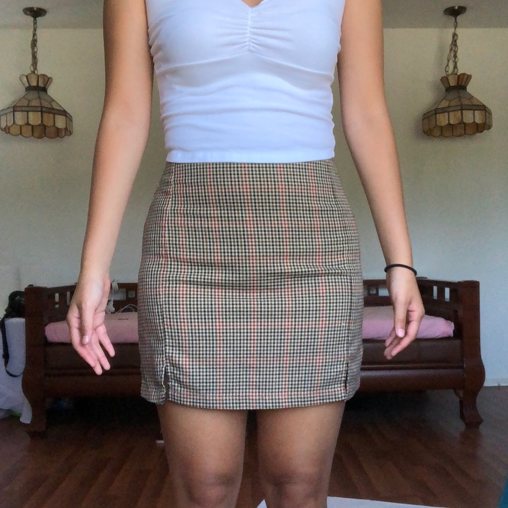 PacSun John Galt Plaid Cara Skirt